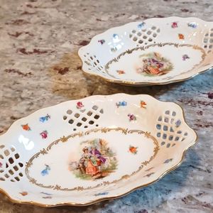 Set of 2 Schumann Bavaria 7" small Plates, Fine Porcelain Made in Germany